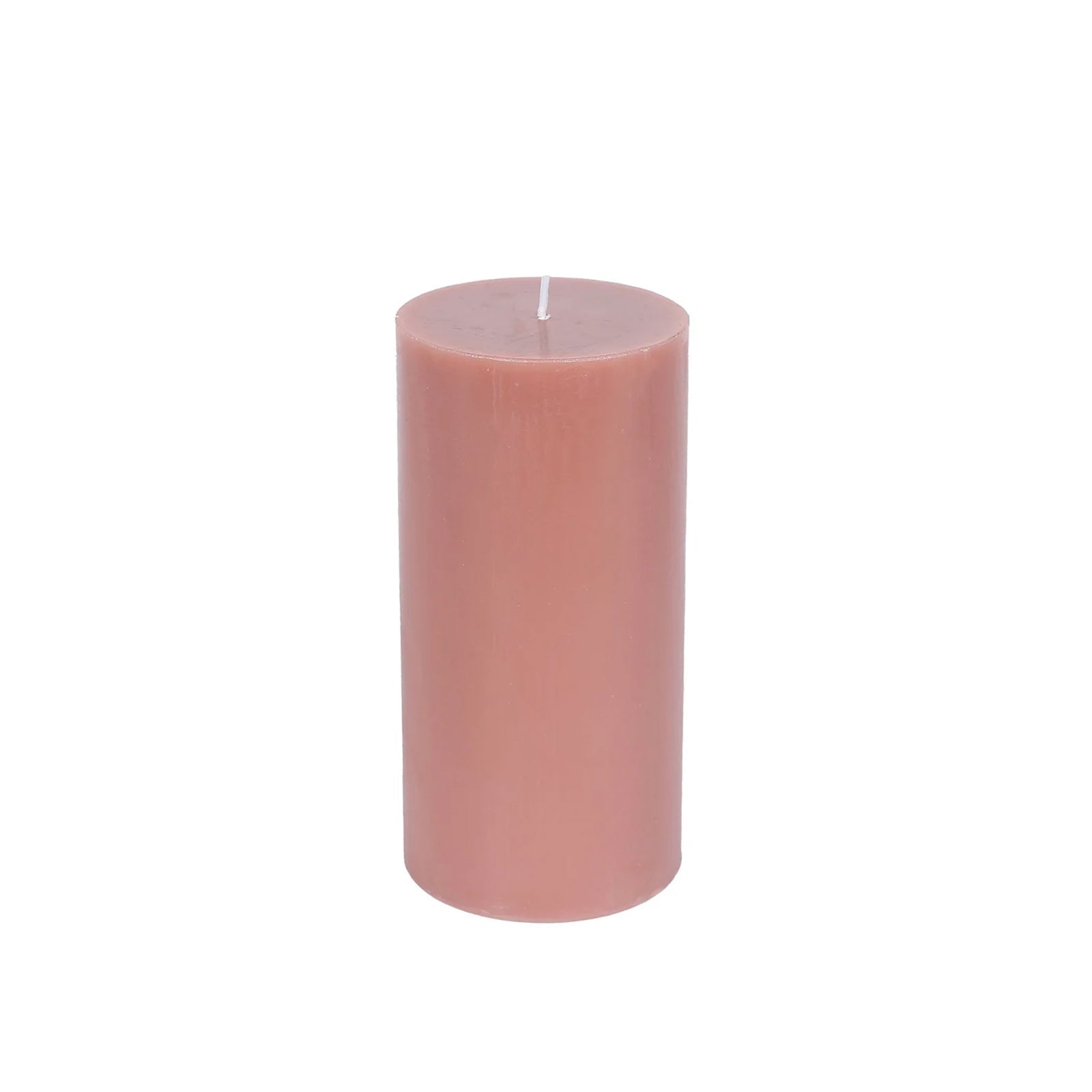 12 - Pack 3"x6" Unscented Dripless Pillar Candles â€“ Dusty Rose Long - Burning Paraffin Wax with Cotton Wicks - Bell Racket Store