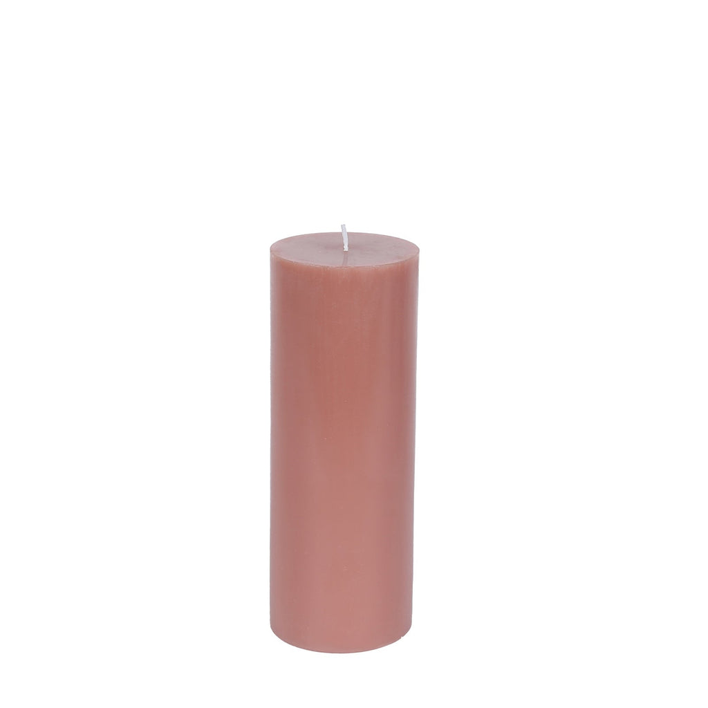 12 - Pack 3"x8" Unscented Dripless Pillar Candles â€“ Dusty Rose Long - Burning Wax Candles with Cotton Wicks for Home, Weddings & Event Decor - Bell Racket Store