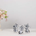 12 Pack 5" Metallic Silver Foil Tassel Top Party Balloon Weights, 5.5oz - Bell Racket Store