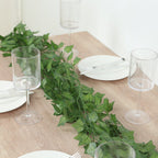 12 Pack 6.5ft Artificial Ivy Leaf Garland - Silk Hanging Vines for Wedding, Party, Garden and Wall Decor - Bell Racket Store