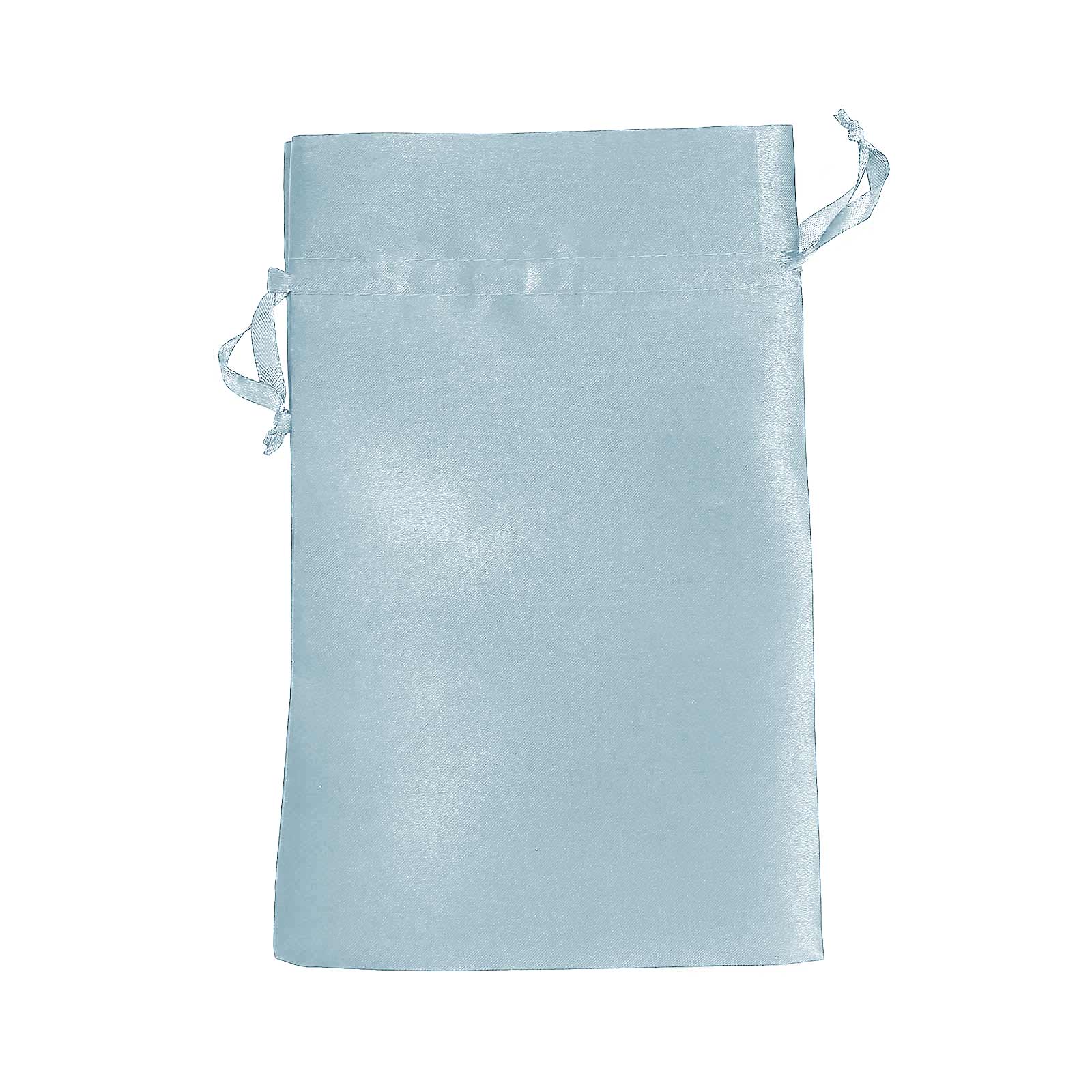 12 Pack 6"x9" Dusty Blue Satin Wedding Party Favor Bags, Drawstring Pouch Gift Bags - Bell Racket Store