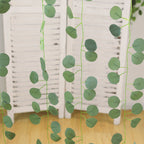 12 Pack Artificial Eucalyptus Leaves Garland, 6.5ft Silk Hanging Vines for Wedding, Party and Wall Decor - Bell Racket Store