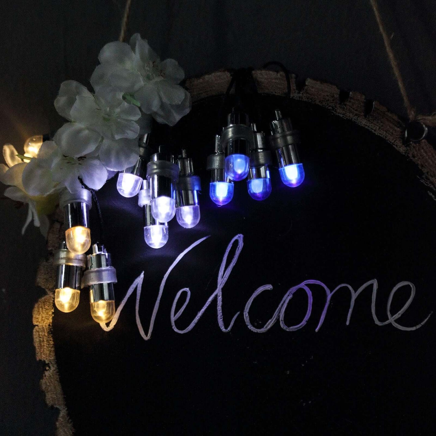 12 - Pack Balloon Lights Bullet Design White - Waterproof LED Centerpiece Filler Lights - NestOCart