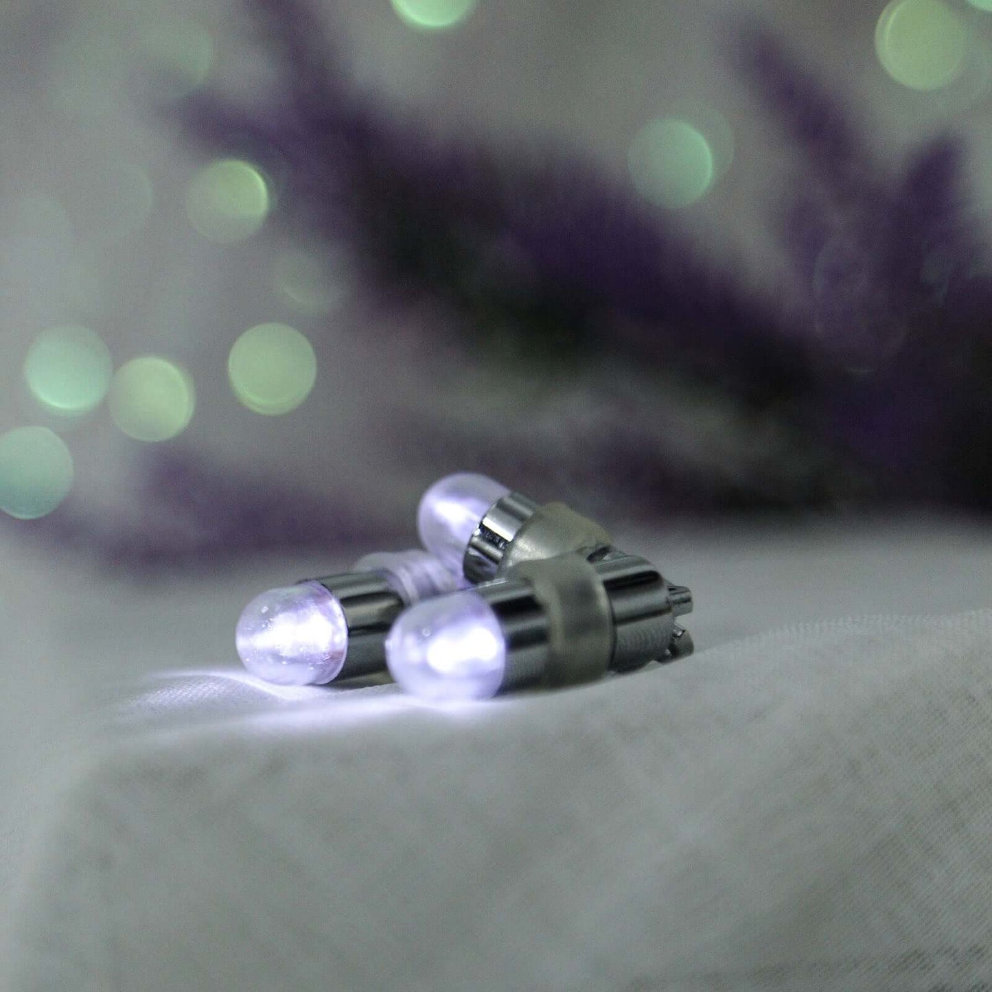 12 - Pack Balloon Lights Bullet Design White - Waterproof LED Centerpiece Filler Lights - NestOCart