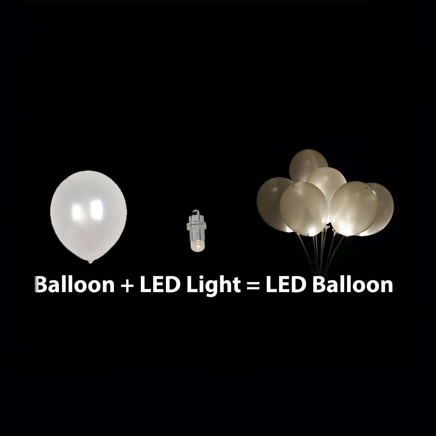 12 - Pack Balloon Lights Bullet Design White - Waterproof LED Centerpiece Filler Lights - NestOCart
