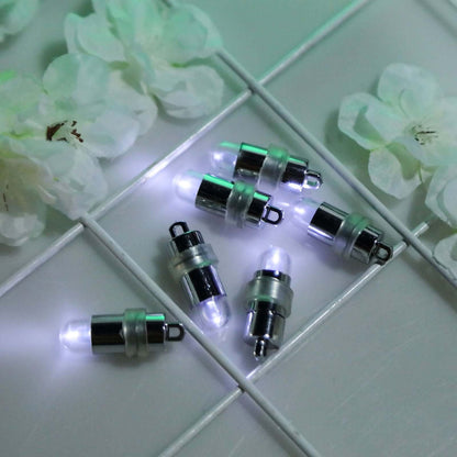 12 - Pack Balloon Lights Bullet Design White - Waterproof LED Centerpiece Filler Lights - NestOCart