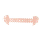 12 Pack Blush Shimmery Laser Cut Heart Paper Napkin Holders with Lace Pattern, Disposable Napkin Rings Bands - Bell Racket Store