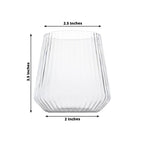 12 - Pack Clear Plastic Stemless Wine Glasses â€“ 12oz Ribbed Design, Reusable Shatterproof Cocktail Tumblers - Bell Racket Store