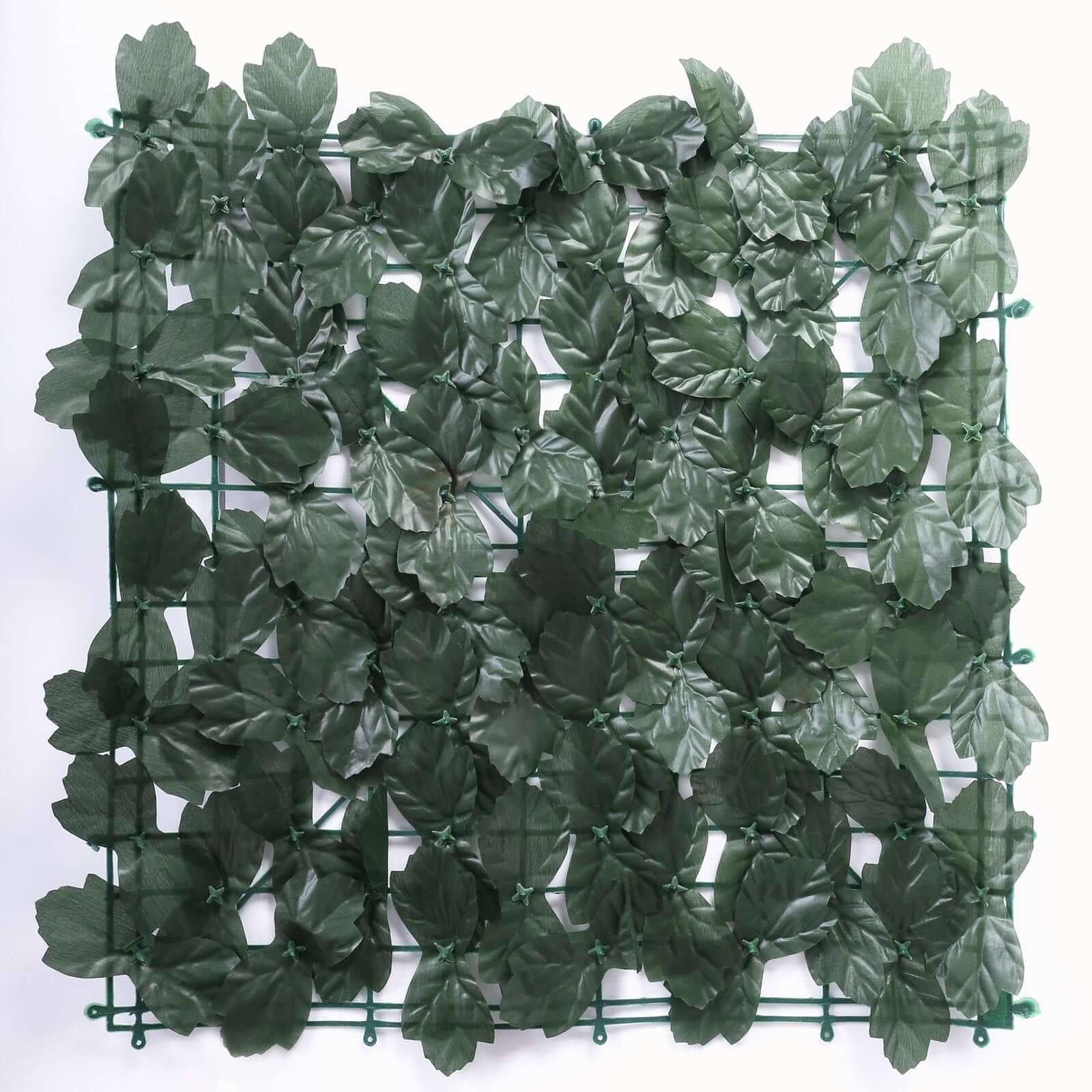 12 Pack Dark Green Artificial Ivy Hedge Privacy Screen Fence Wall Panel, Faux Leaf Greenery Backdrop Garden Decor - 32 Sq. ft. - Bell Racket Store