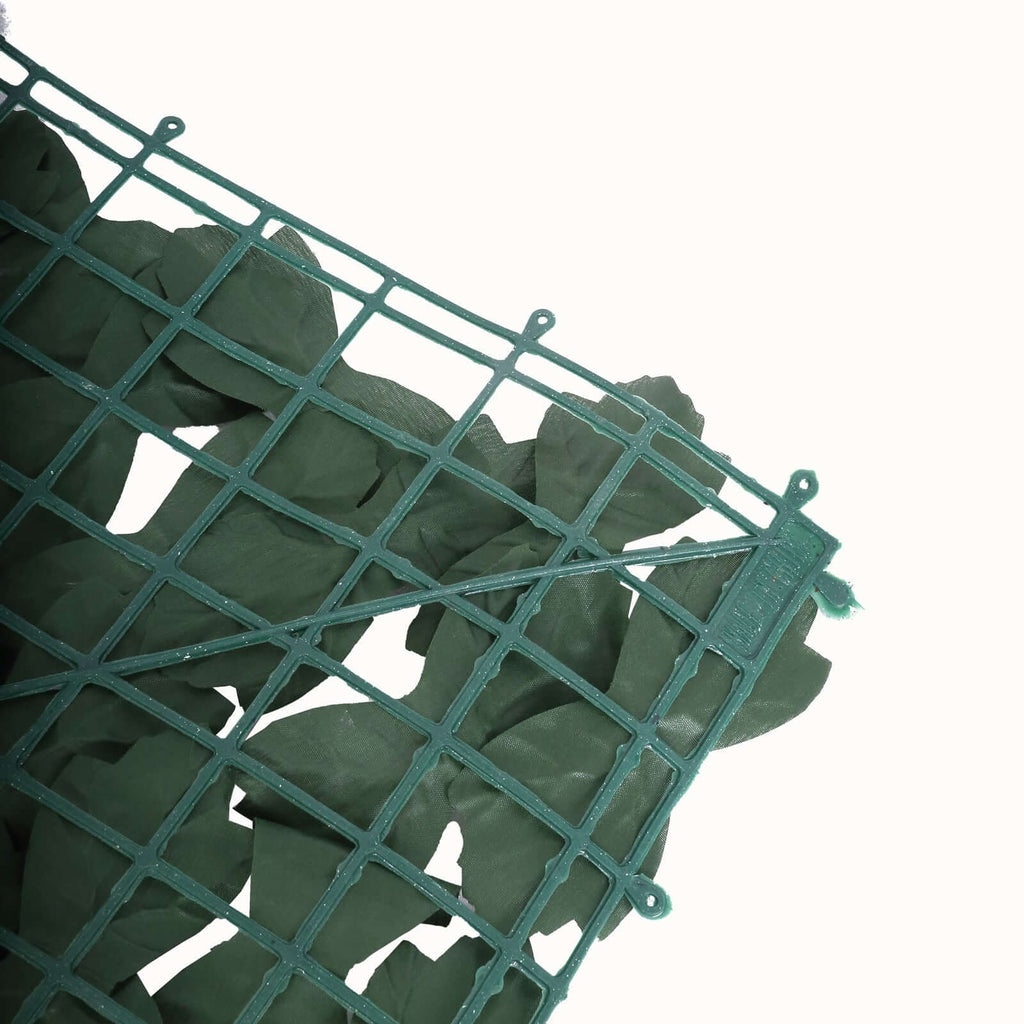 12 Pack Dark Green Artificial Ivy Hedge Privacy Screen Fence Wall Panel, Faux Leaf Greenery Backdrop Garden Decor - 32 Sq. ft. - Bell Racket Store