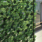 12 Pack Dark Green Artificial Ivy Hedge Privacy Screen Fence Wall Panel, Faux Leaf Greenery Backdrop Garden Decor - 32 Sq. ft. - Bell Racket Store