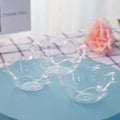 12-Pack Dessert Bowls Blossom Design Clear - Plastic Disposable Bowls for Ice Cream and Candy 3oz