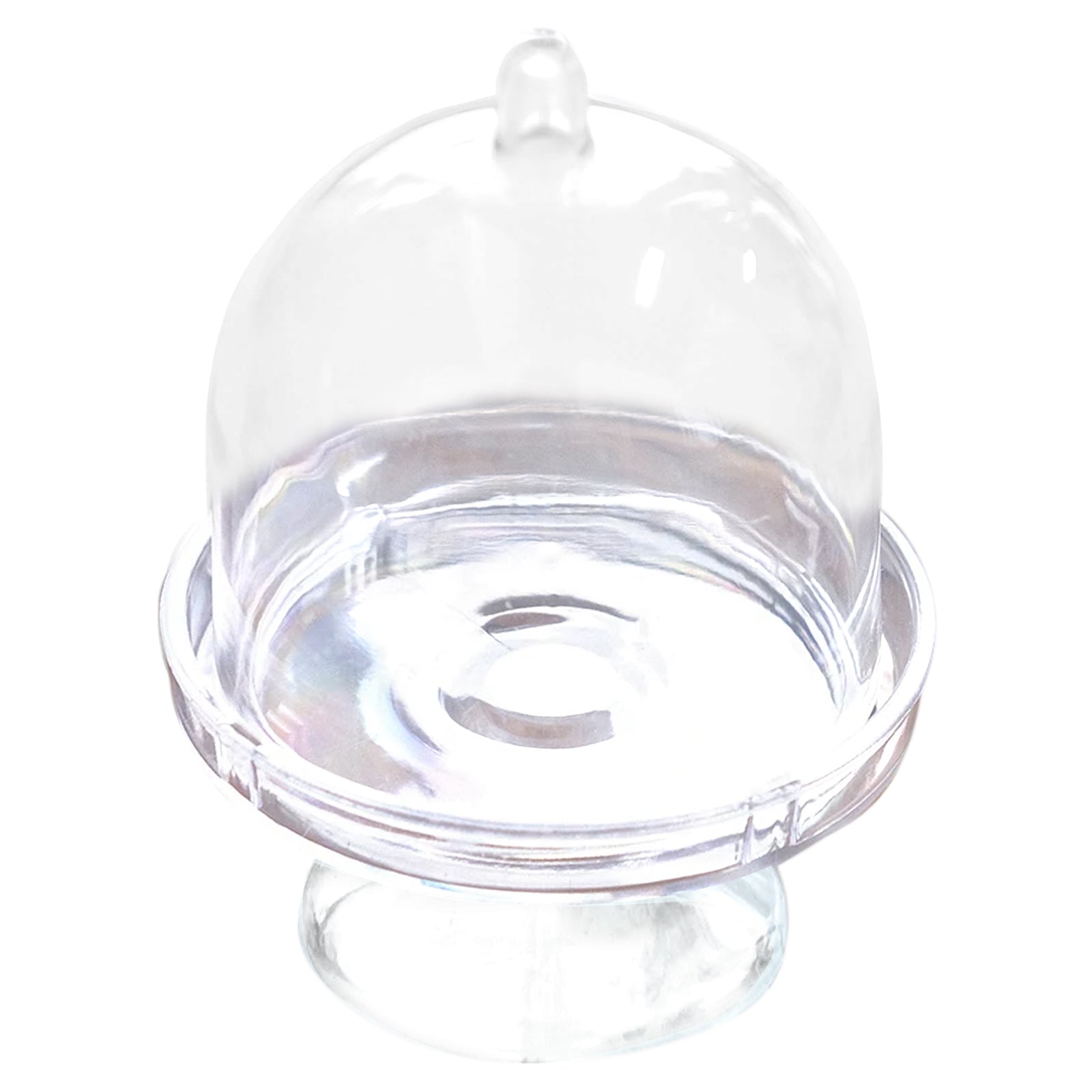 12 - Pack Fillable Mini Pedestal Candy Container Clear - Stylish Candy Treat Favor Containers with Dome Lid 3" - NestOCart