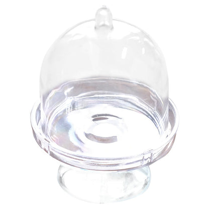 12 - Pack Fillable Mini Pedestal Candy Container Clear - Stylish Candy Treat Favor Containers with Dome Lid 3" - NestOCart