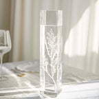 12-Pack Glass Cylinder Vases Square Clear - Durable Heavy Duty Floral Centerpieces for Weddings 14"