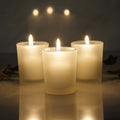 12-Pack Glass Votive Candle Holders Frosted - Tealight Holder Set for Weddings and Events 2.5"