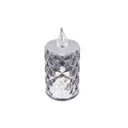 12 - Pack LED Flameless Decorative Lighting Diamond Cut Warm White - Battery Operated Tealight Candles 3" - Bell Racket Store