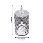 12 - Pack LED Flameless Decorative Lighting Diamond Cut Warm White - Battery Operated Tealight Candles 3" - Bell Racket Store