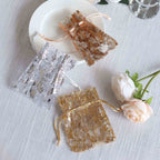 12 Pack Metallic Silver Foil Polyester Drawstring Candy Bags, Wedding Party Favor Bags - 4"x5" - Bell Racket Store