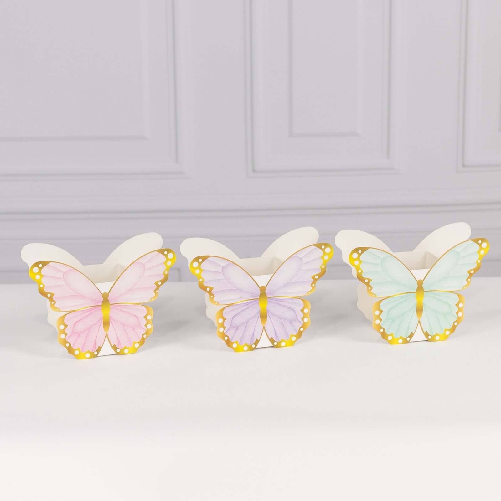 12 Pack Mixed Butterfly Candy Gift Favor Boxes, Paper Flower Boxes Centerpiece Tea Party Supplies - 6"x8" - Bell Racket Store