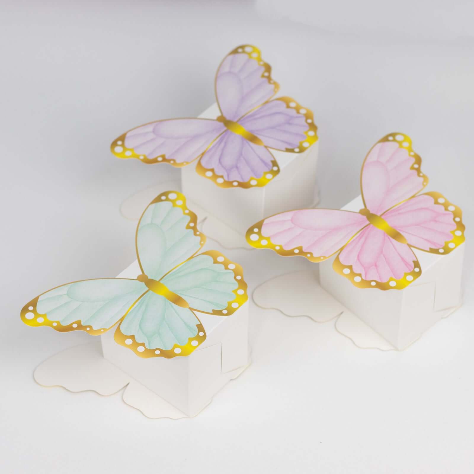 12 Pack Mixed Butterfly Candy Gift Favor Boxes, Paper Flower Boxes Centerpiece Tea Party Supplies - 6"x8" - Bell Racket Store