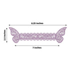 12 - Pack Paper Napkin Rings Laser Cut Butterfly Lavender Shimmery - Decorative Serviette Holders - Bell Racket Store