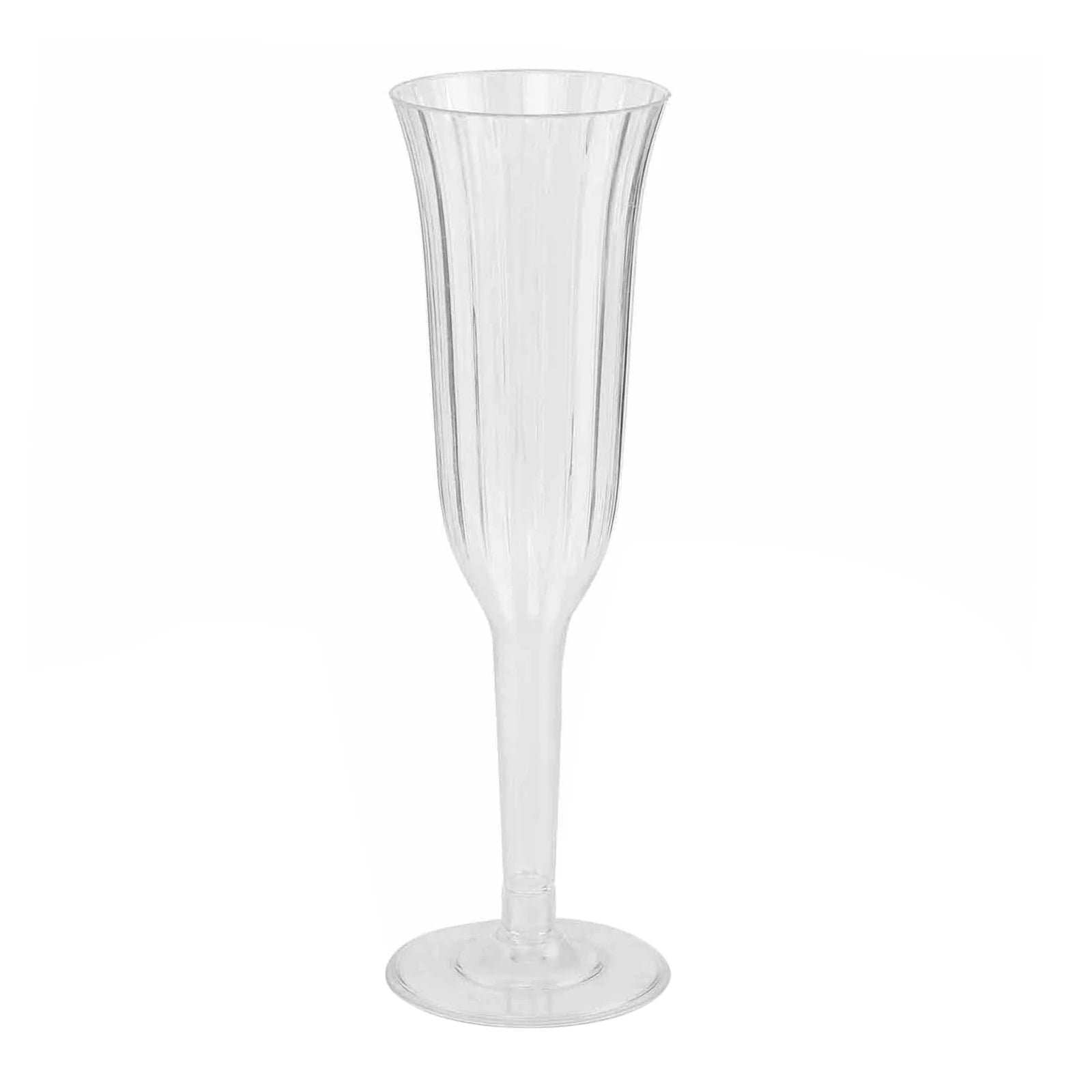 12 - Pack Plastic Champagne Flutes Clear Flared Design - Lightweight Disposable Toasting Glasses 6oz - NestOCart