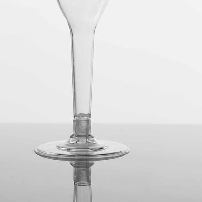 12 - Pack Plastic Champagne Flutes Clear Flared Design - Lightweight Disposable Toasting Glasses 6oz - NestOCart