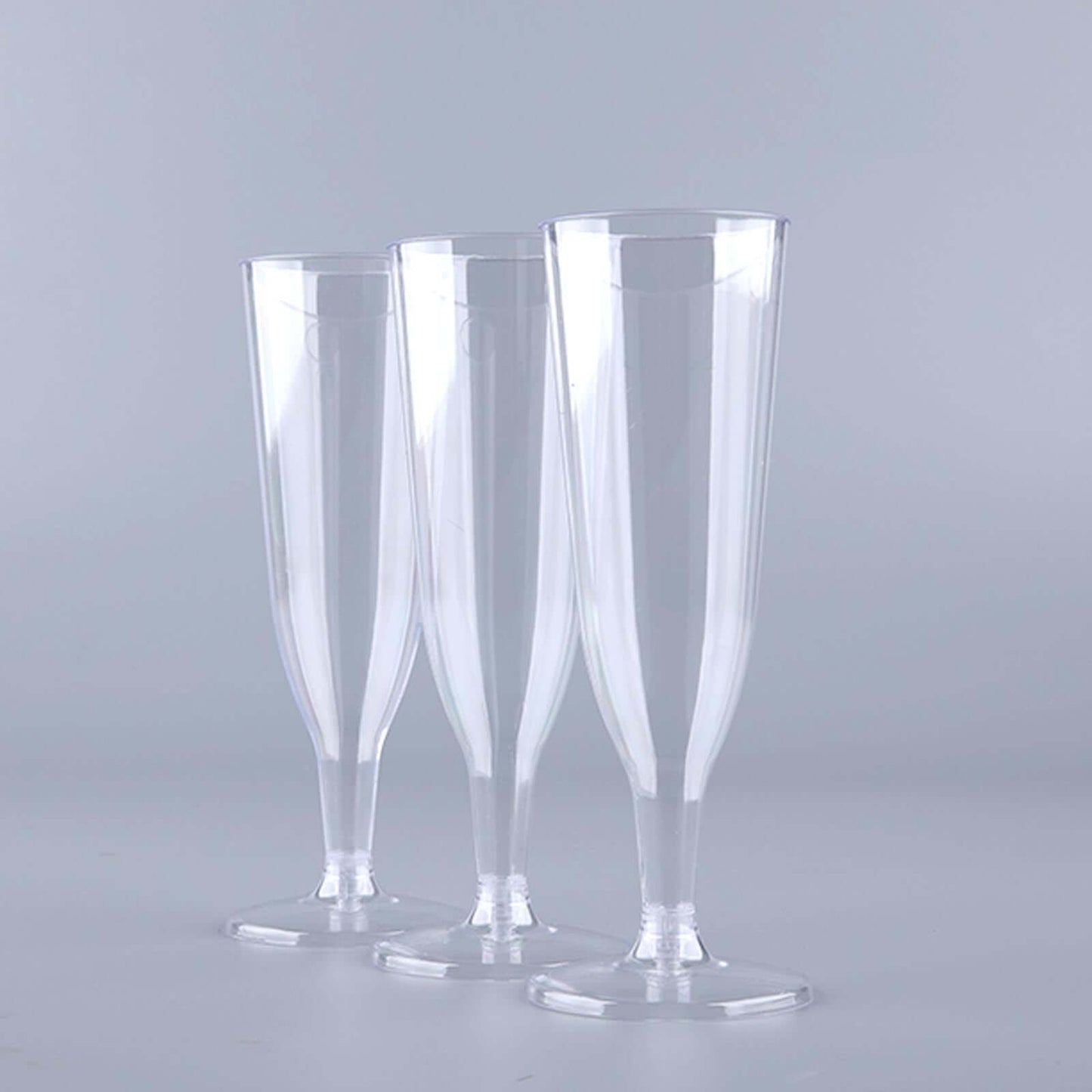 12 - Pack Plastic Champagne Flutes Hollow Stem Clear - Lightweight Disposable Glasses for Toasts 5oz - NestOCart