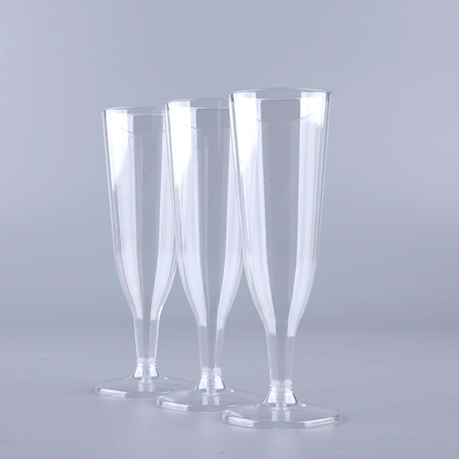 12 - Pack Plastic Champagne Flutes Hollow Stem Clear - Lightweight Disposable Glasses for Toasts 5oz - NestOCart