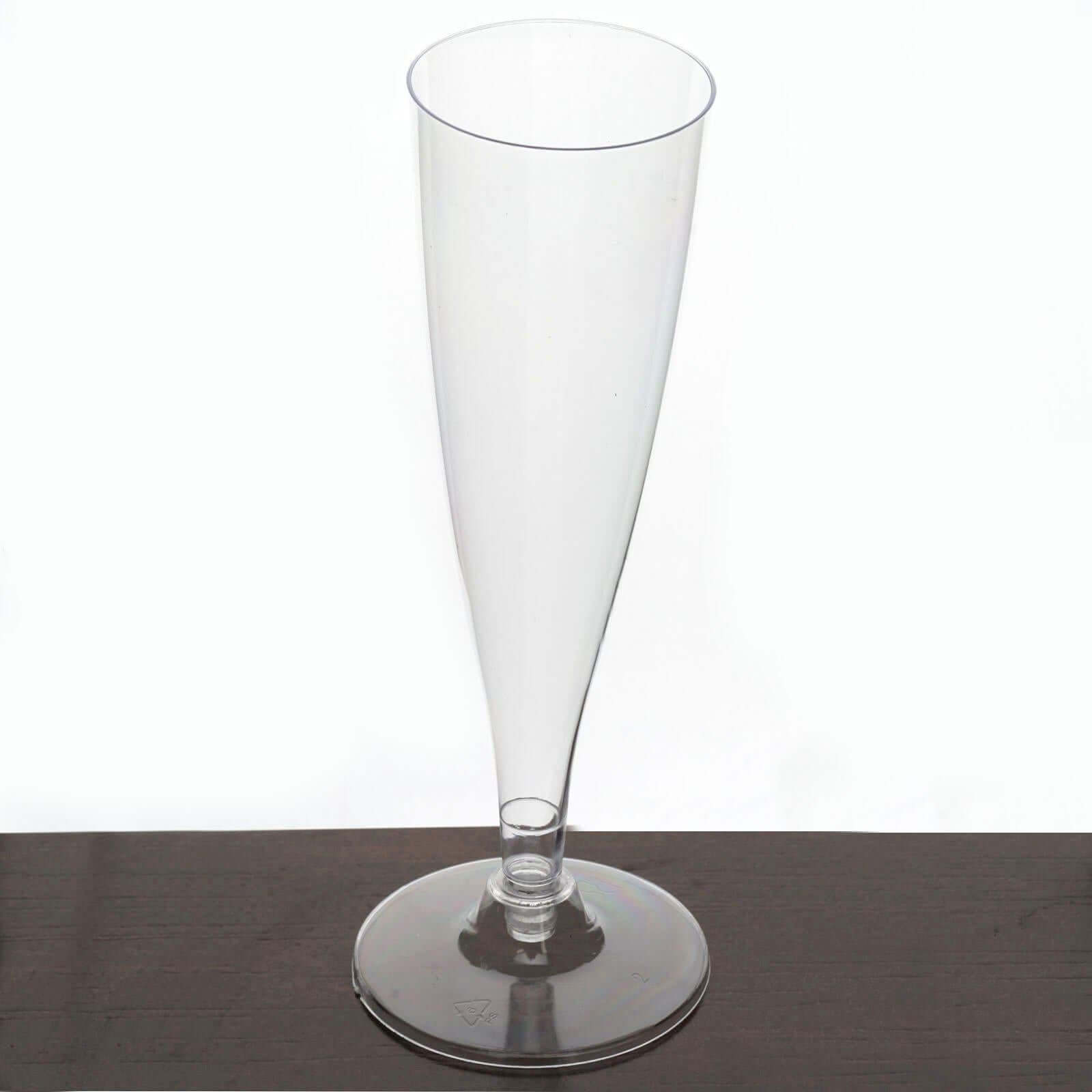 12 - Pack Plastic Champagne Flutes Hollow Stem Clear - Lightweight Disposable Glasses for Toasts 5oz - NestOCart