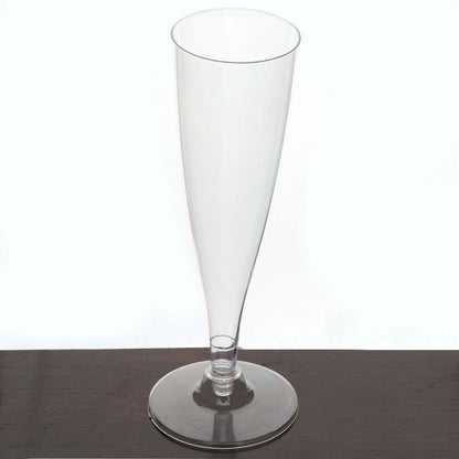 12 - Pack Plastic Champagne Flutes Hollow Stem Clear - Lightweight Disposable Glasses for Toasts 5oz - NestOCart