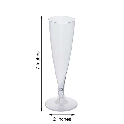 12 - Pack Plastic Champagne Flutes Hollow Stem Clear - Lightweight Disposable Glasses for Toasts 5oz - NestOCart
