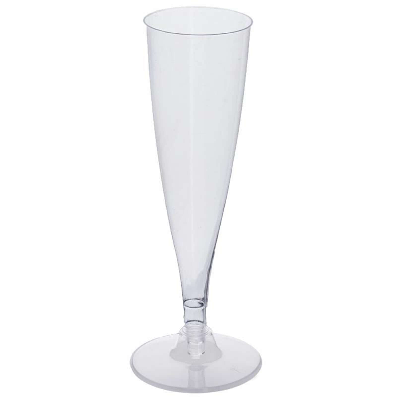 12 - Pack Plastic Champagne Flutes Hollow Stem Clear - Lightweight Disposable Glasses for Toasts 5oz - NestOCart