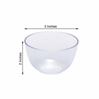 12 - Pack Plastic Mini Snack Bowls Clear - Compact Disposable Bowls for Parties 4oz - NestOCart