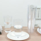 12 - Pack Plastic Party Cups Clear - Durable Disposable Tumblers for Drinks 17oz 5.5" - Bell Racket Store