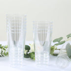 12 - Pack Plastic Party Cups Clear - Durable Disposable Tumblers for Drinks 17oz 5.5" - Bell Racket Store