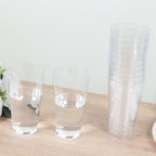 12 - Pack Plastic Party Cups Clear - Durable Disposable Tumblers for Drinks 17oz 5.5" - Bell Racket Store