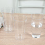 12 - Pack Plastic Party Cups Clear - Durable Disposable Tumblers for Drinks 17oz 5.5" - Bell Racket Store