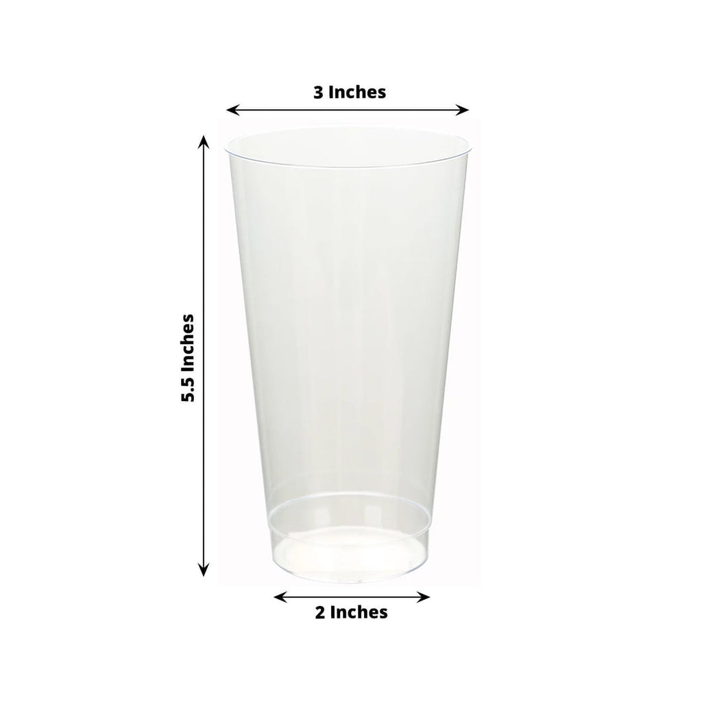 12 - Pack Plastic Party Cups Clear - Durable Disposable Tumblers for Drinks 17oz 5.5" - Bell Racket Store