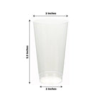 12 - Pack Plastic Party Cups Clear - Durable Disposable Tumblers for Drinks 17oz 5.5" - Bell Racket Store