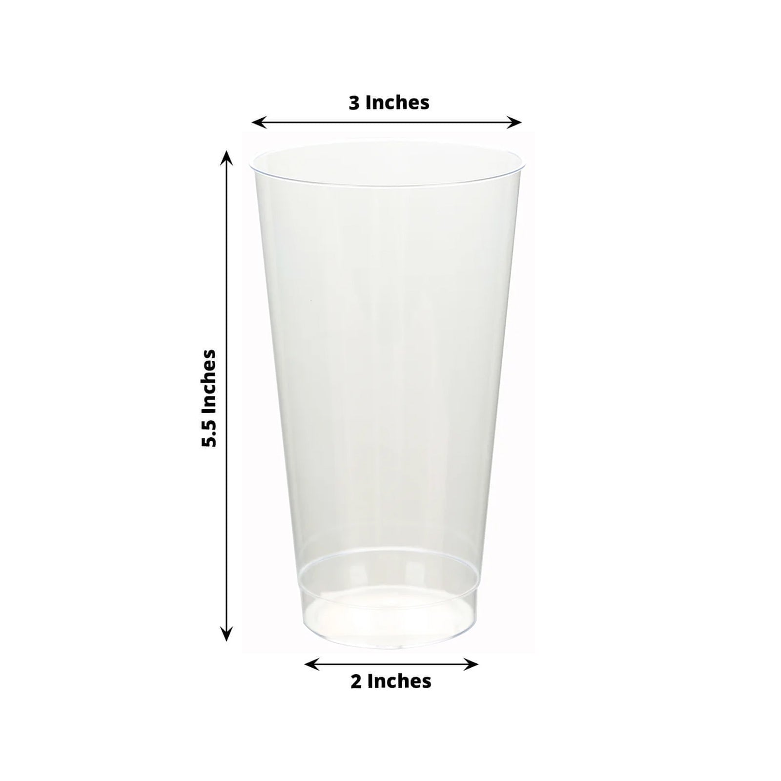 12 - Pack Plastic Party Cups Clear - Durable Disposable Tumblers for Drinks 17oz 5.5" - Bell Racket Store