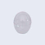 12 - Pack Plastic Party Favor Cup Containers Clear Egg Shape Design 4oz - Bell Racket Store