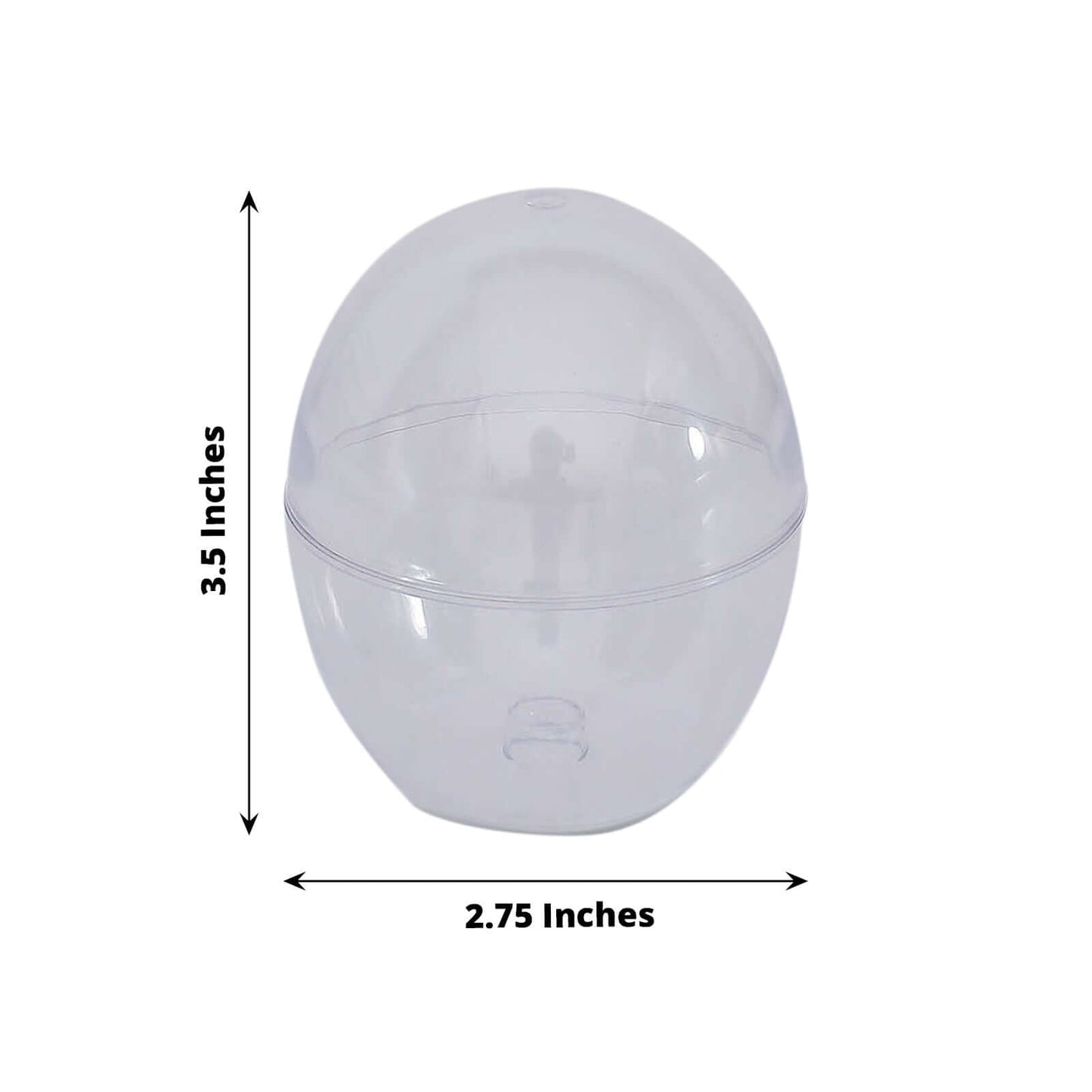 12 - Pack Plastic Party Favor Cup Containers Clear Egg Shape Design 4oz - Bell Racket Store