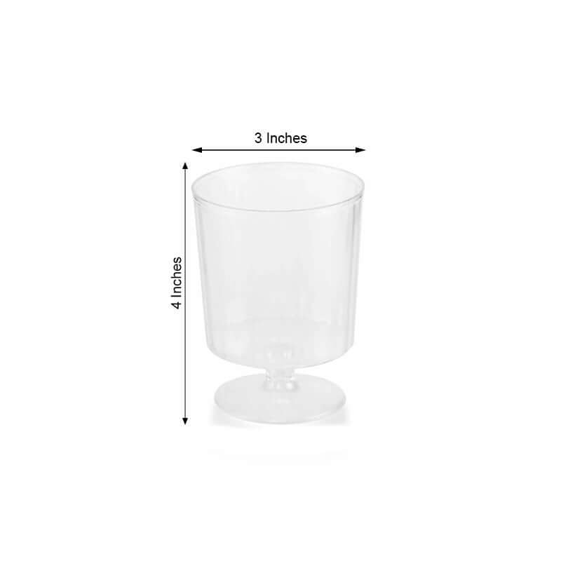 12 - Pack Plastic Wine Glasses Clear Short Stem - Durable Disposable Drinkware for Wine 8oz - NestOCart