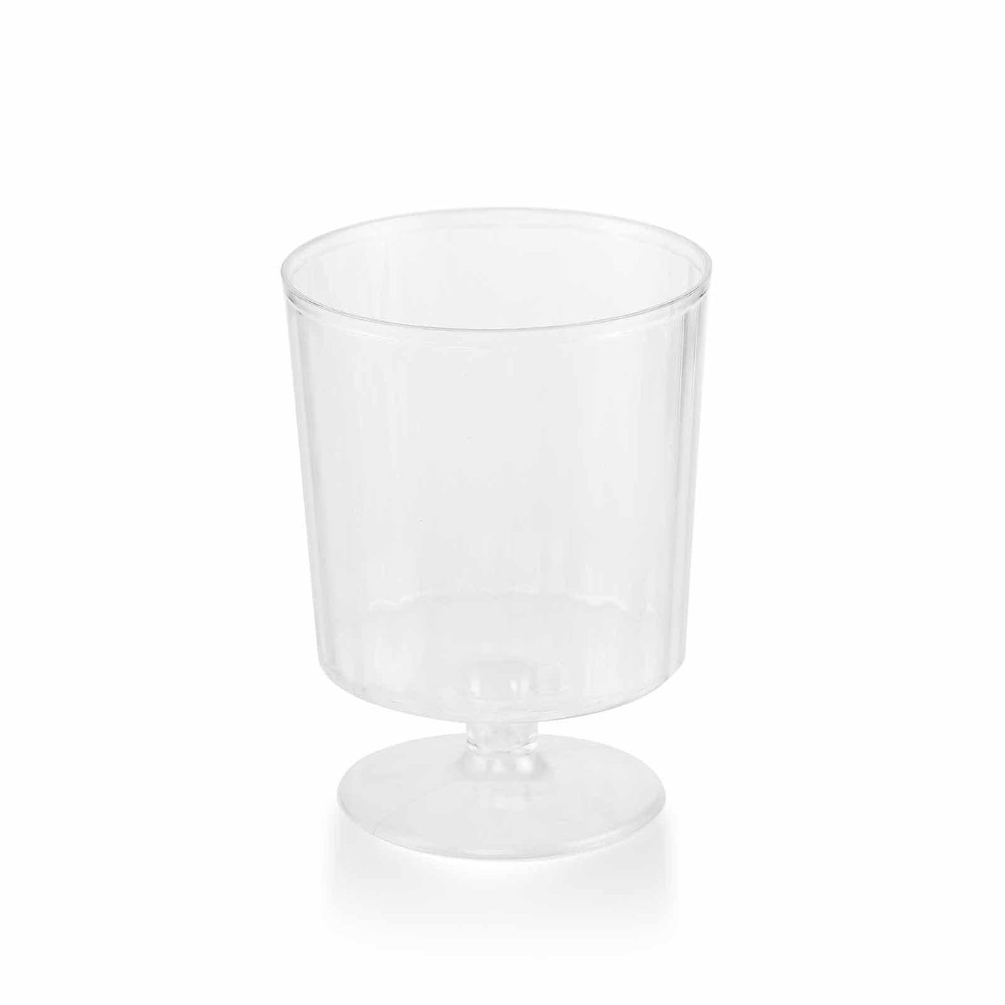 12 - Pack Plastic Wine Glasses Clear Short Stem - Durable Disposable Drinkware for Wine 8oz - NestOCart