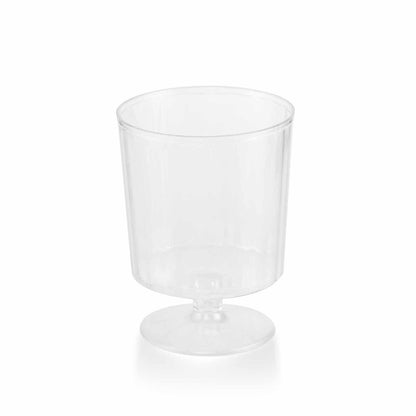 12 - Pack Plastic Wine Glasses Clear Short Stem - Durable Disposable Drinkware for Wine 8oz - NestOCart