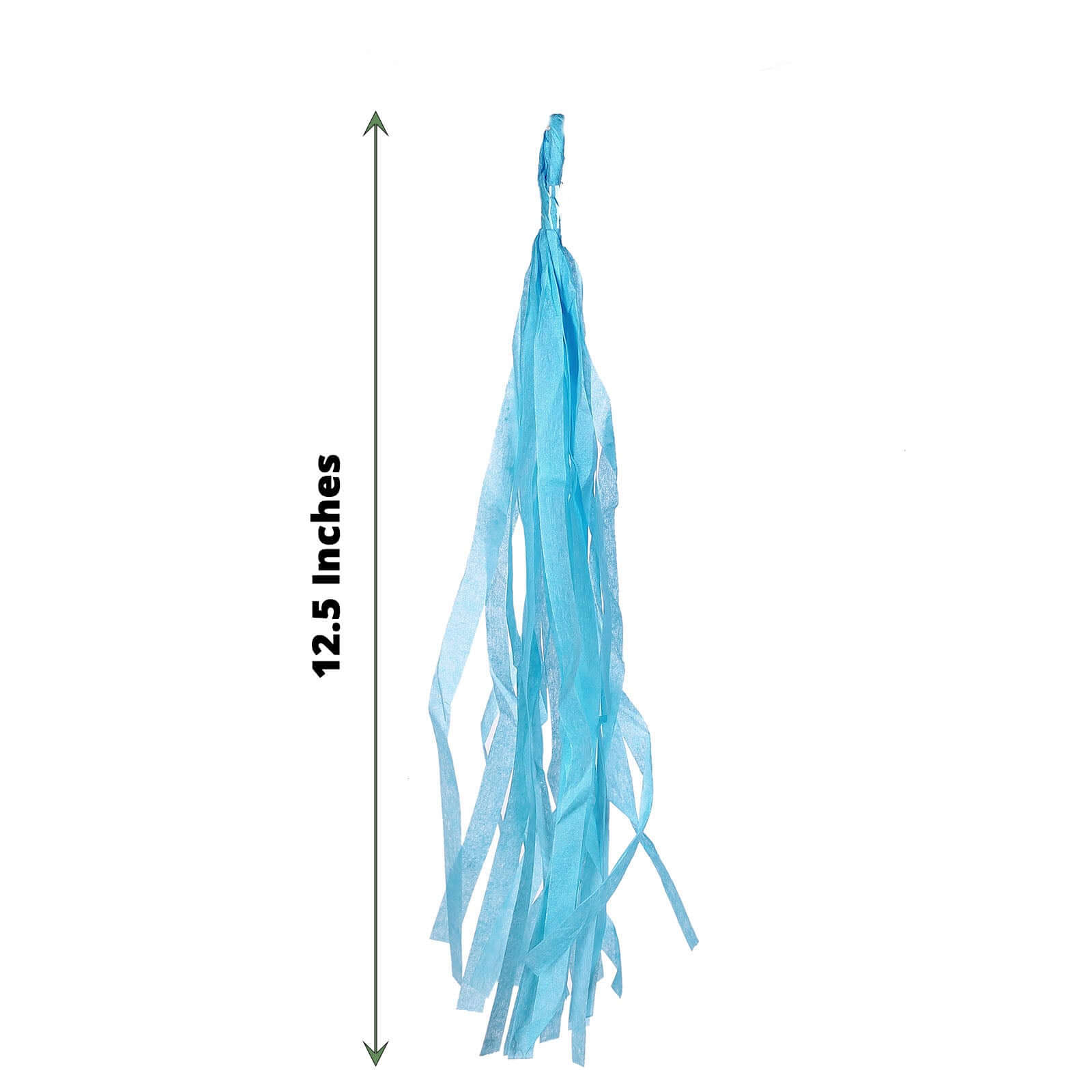 12 Pack Pre - Tied Turquoise Tissue Paper Tassel Garland With String, Hanging Fringe Party Streamer Backdrop Decor - Bell Racket Store