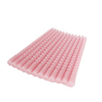 12 - Pack Taper Candles Spiral Long Burn Wick Design Pink - Premium Unscented Wax Dinner Candle Sticks 11" - Bell Racket Store