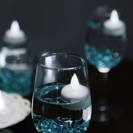 12 - Pack Tealight Candles Flameless Design Cool White - Waterproof Floating LED Lighting - NestOCart